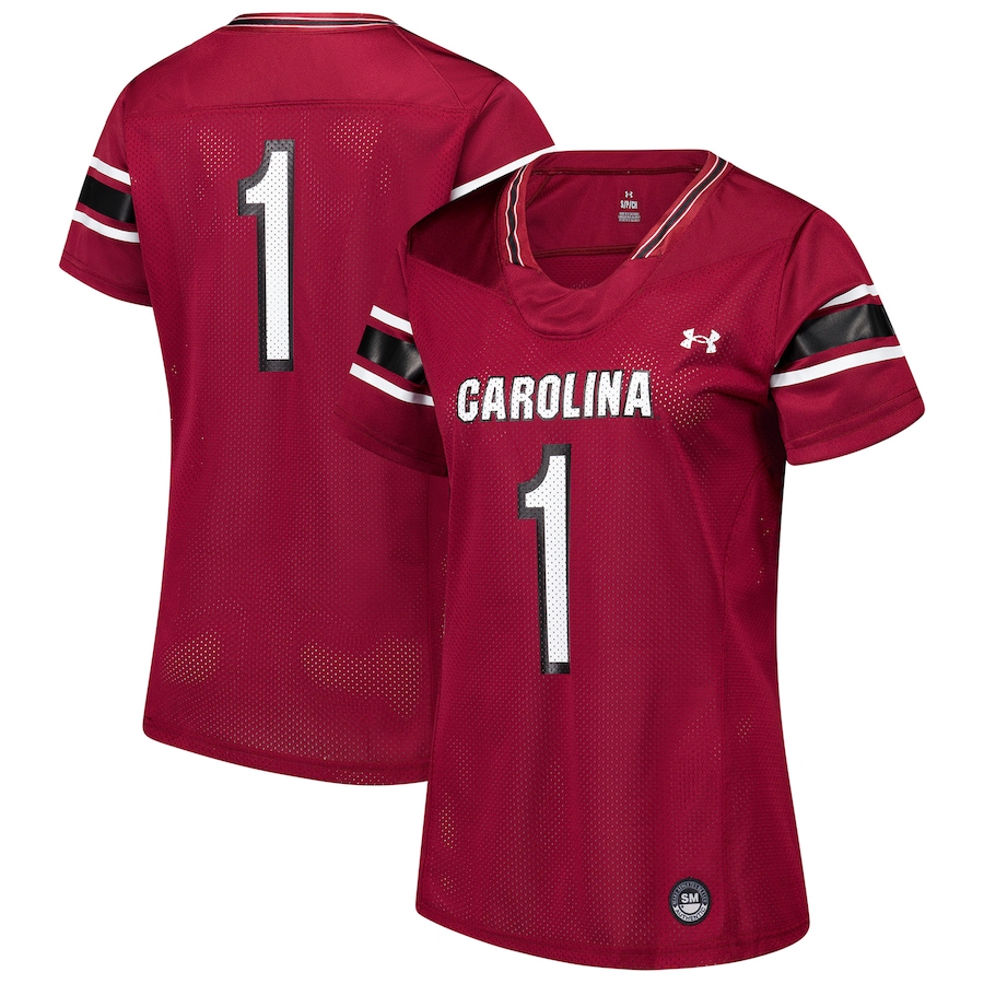 Women's Under Armour #1 Garnet South Carolina Gamecocks Replica Football Jersey - Puhuasuan