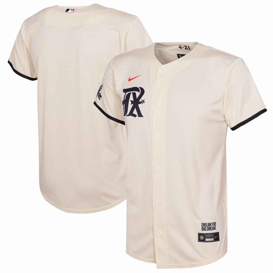 Toddler Texas Rangers  Nike Cream City Connect Replica Jersey - Puhuasuan
