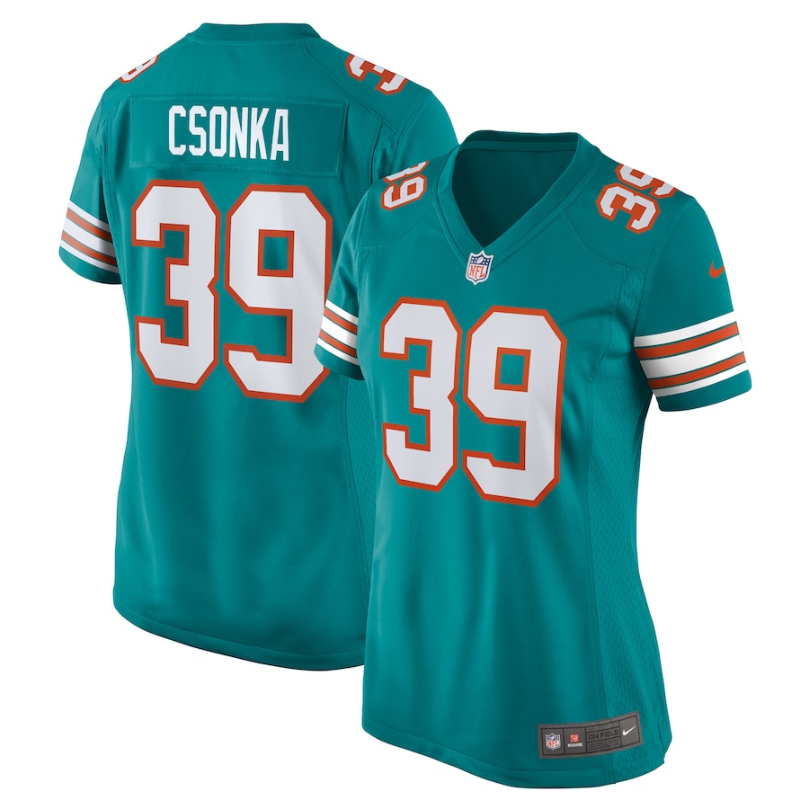 Women's Miami Dolphins Larry Csonka Nike Aqua Retired Player Jersey - Puhuasuan