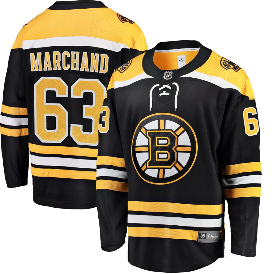 Men's Boston Bruins Brad Marchand Fanatics Branded Black Breakaway Player Jersey - Puhuasuan