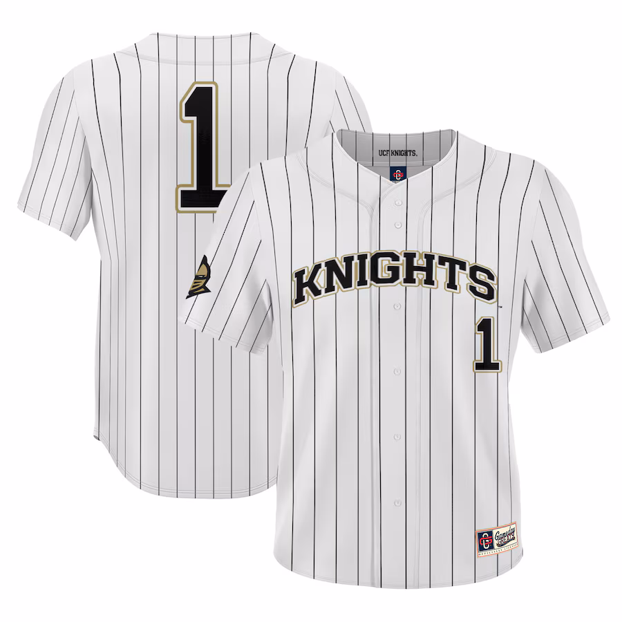 #1 UCF Knights GameDay Greats Lightweight Baseball Jersey - White - Puhuasuan