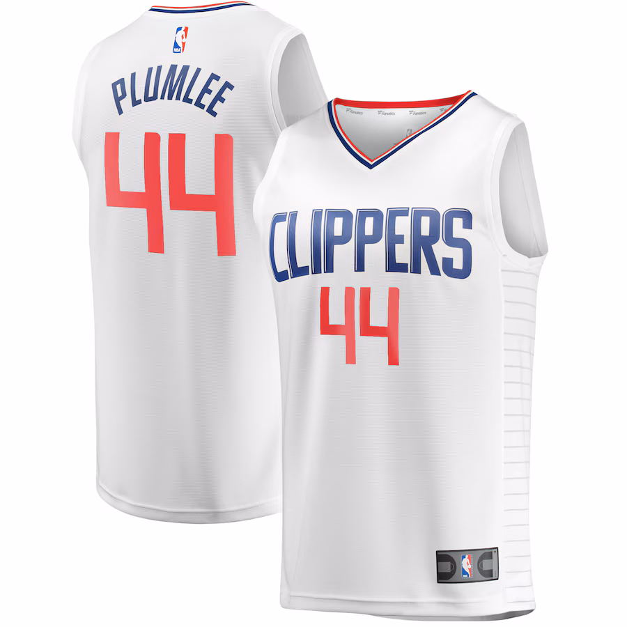 Men's LA Clippers Mason Plumlee Fanatics White Fast Break Player Jersey - Association Edition - Puhuasuan