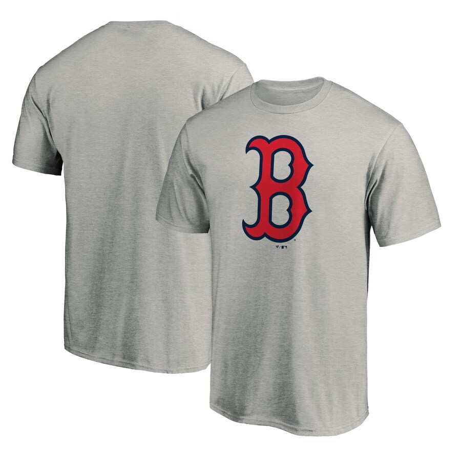 Men's Boston Red Sox Heathered Gray Official Team Logo T-Shirt - Puhuasuan