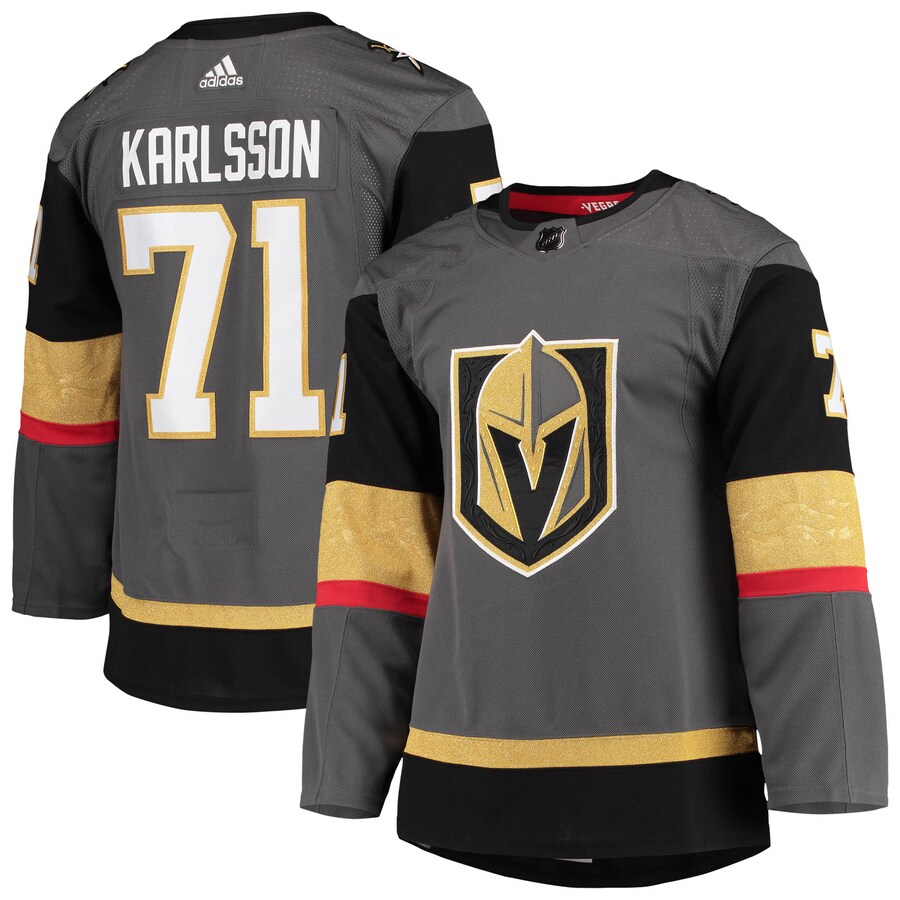 Men's Vegas Golden Knights William Karlsson adidas Gray Alternate Primegreen Authentic Pro Player Jersey - Puhuasuan