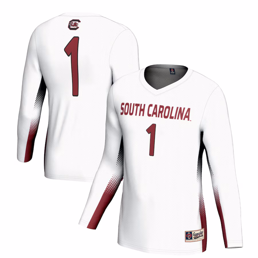 Unisex GameDay Greats #1 White South Carolina Gamecocks Lightweight Volleyball Jersey - Puhuasuan