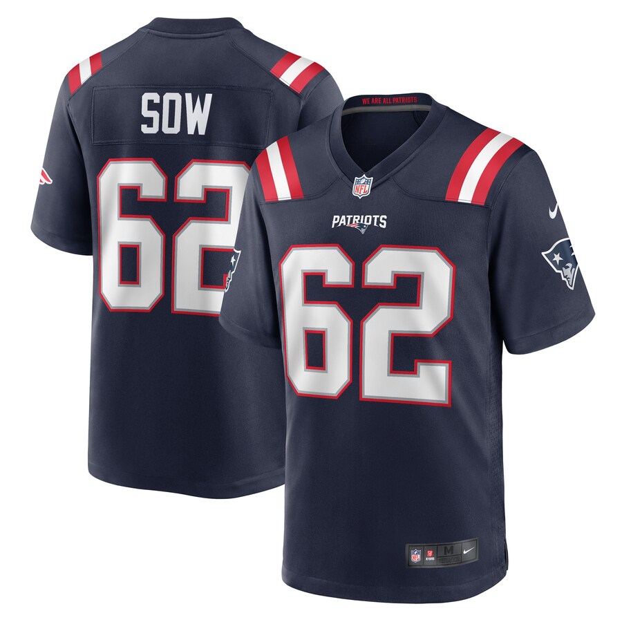 Men's New England Patriots Sidy Sow Nike  Navy Team Game Jersey - Puhuasuan