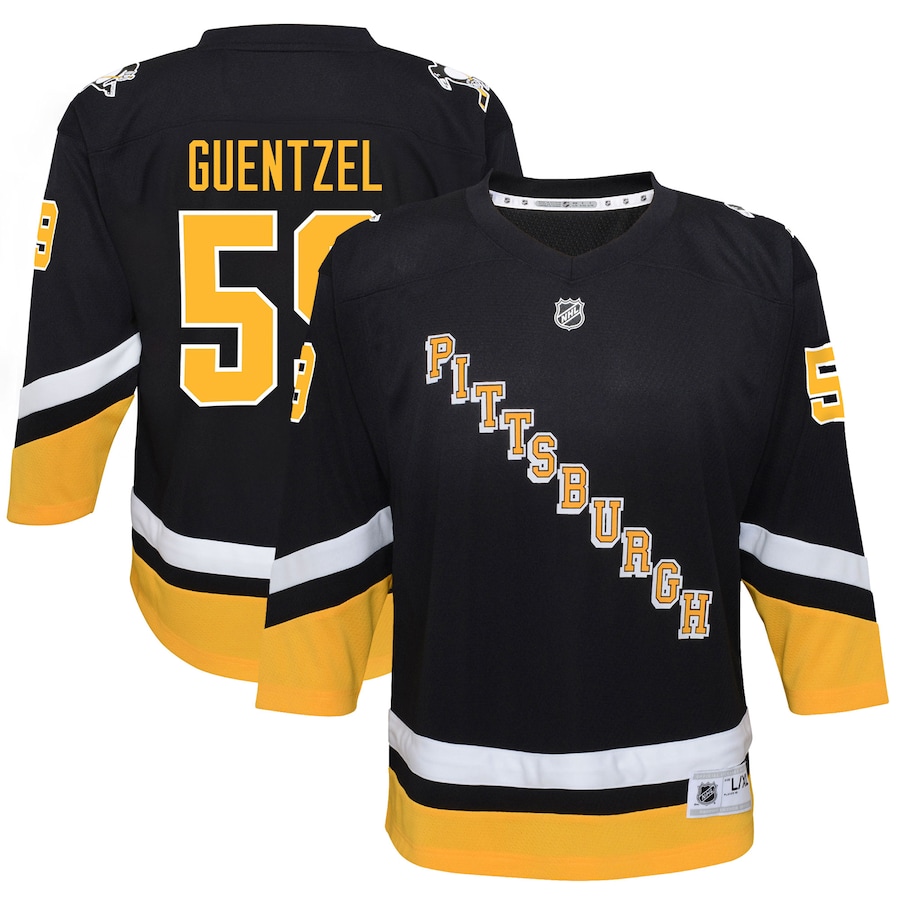 Youth Pittsburgh Penguins Jake Guentzel Black 2021/22 Alternate Replica Player Jersey - Puhuasuan