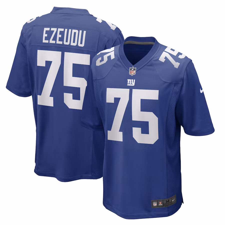 Men's New York Giants Joshua Ezeudu Nike Royal Game Player Jersey - Puhuasuan