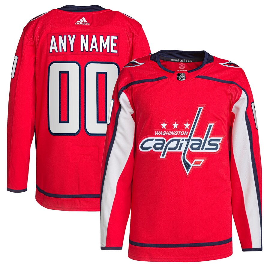 Men's Washington Capitals adidas Red Home Primegreen Authentic Pro Custom Jersey - Puhuasuan