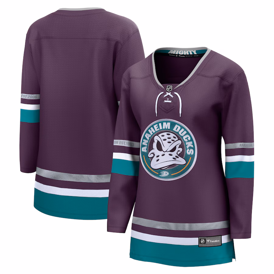 Women's Anaheim Ducks Fanatics Purple 30th Anniversary Premier Breakaway Jersey - Puhuasuan