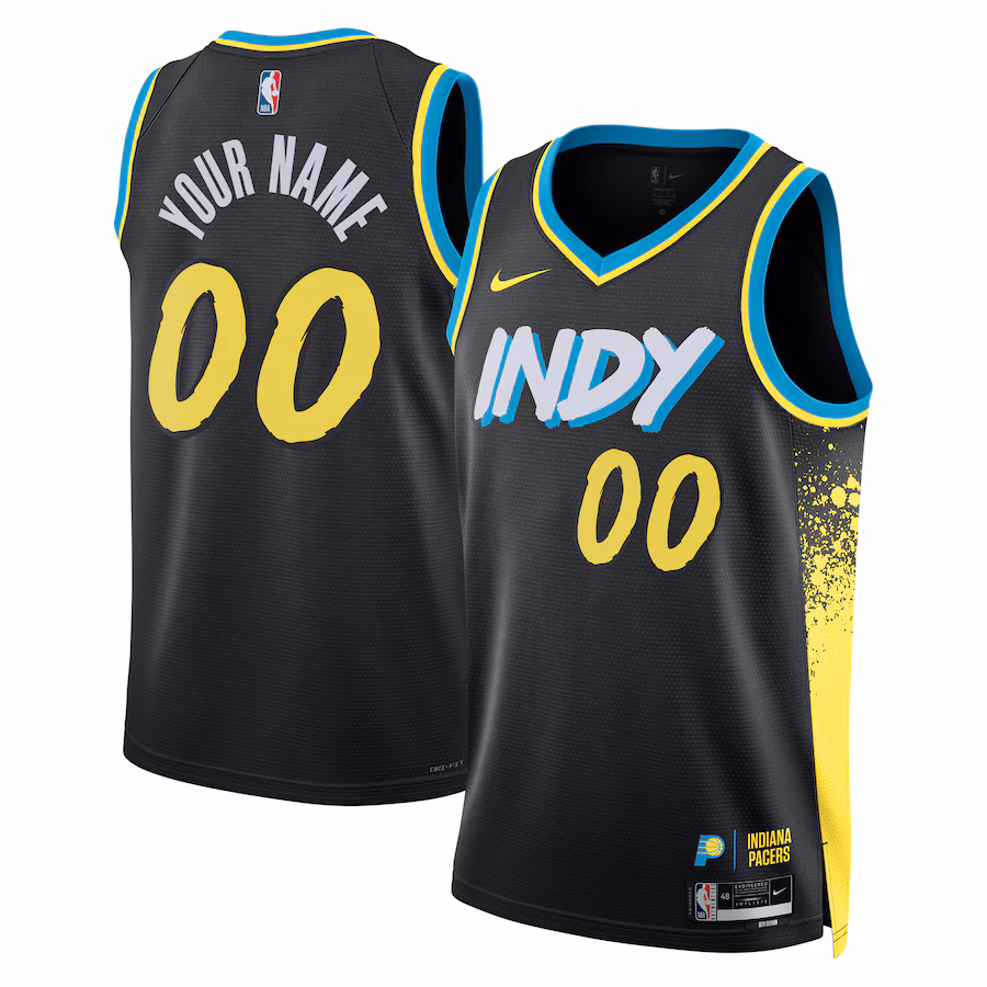 Unisex Indiana Pacers  Nike Black 2023/24 Custom Swingman Jersey - City Edition - Puhuasuan