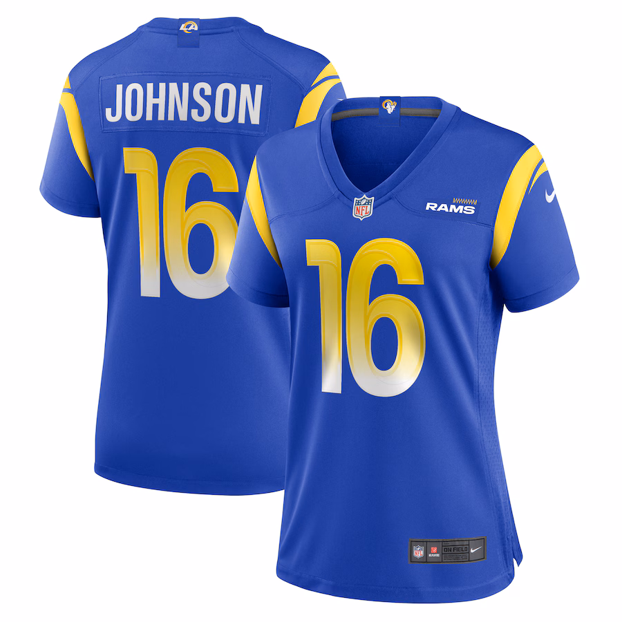 Women's Los Angeles Rams Tyler Johnson Nike  Royal Team Game Jersey - Puhuasuan