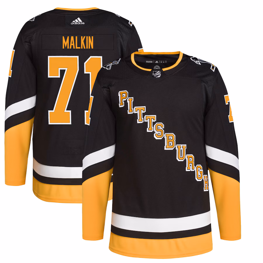 Men's Pittsburgh Penguins Evgeni Malkin adidas Black Alternate Primegreen Authentic Player Jersey - Puhuasuan