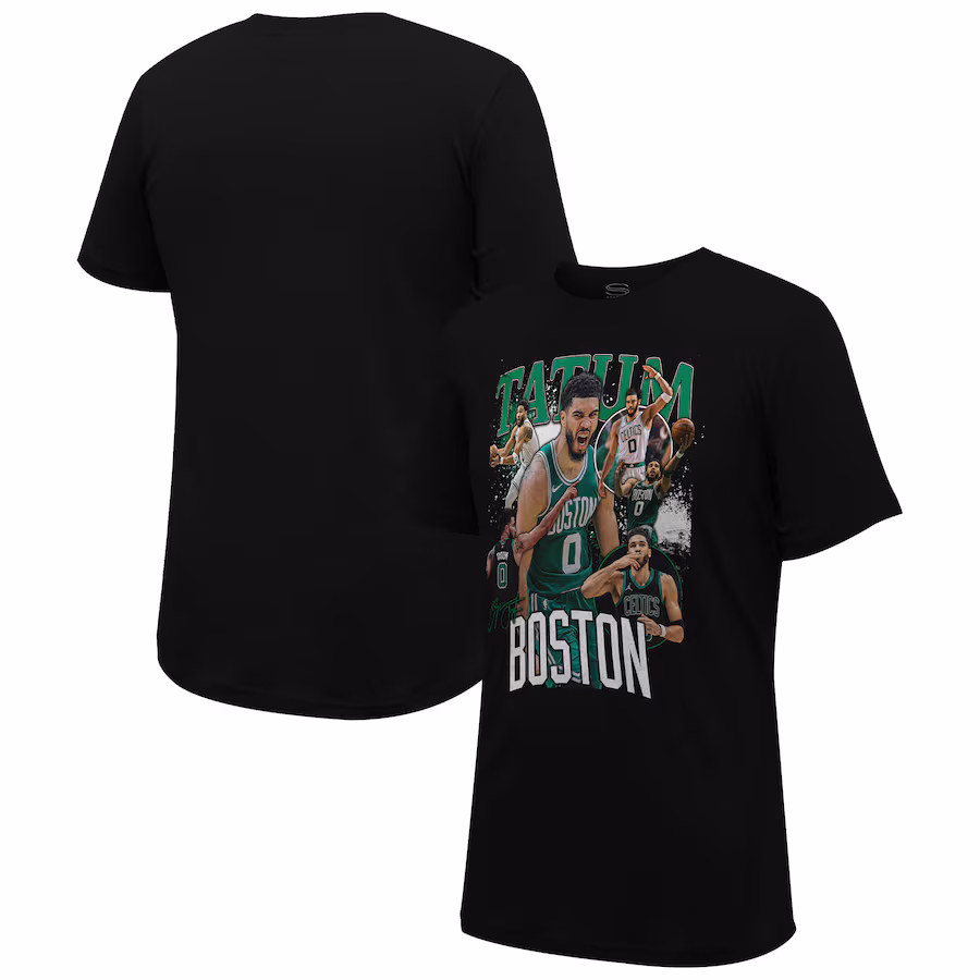 Unisex Boston Celtics Jayson Tatum Stadium Essentials Black Player Crossroads T-Shirt - Puhuasuan