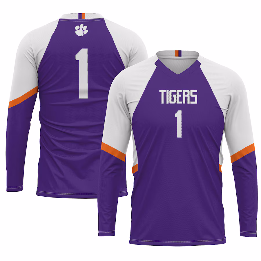 Unisex GameDay Greats #1 Purple Clemson Tigers Lightweight Volleyball Jersey - Puhuasuan