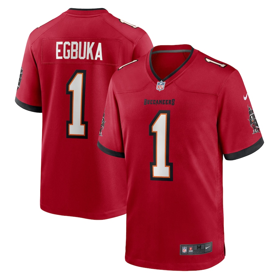 Men's Tampa Bay Buccaneers Emeka Egbuka Nike Red 2025 NFL Draft First Round Pick  Game Jersey - Puhuasuan