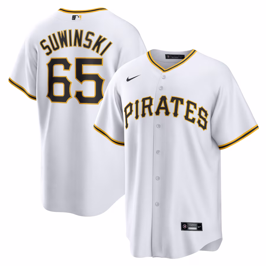 Men's Pittsburgh Pirates Jack Suwinski Nike White Home Replica Jersey - Puhuasuan