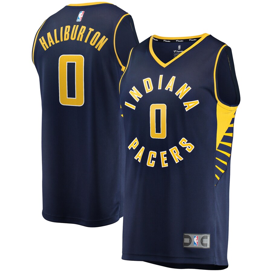 Men's Indiana Pacers Tyrese Haliburton Fanatics Navy Fast Break Replica Jersey - Icon Edition - Puhuasuan
