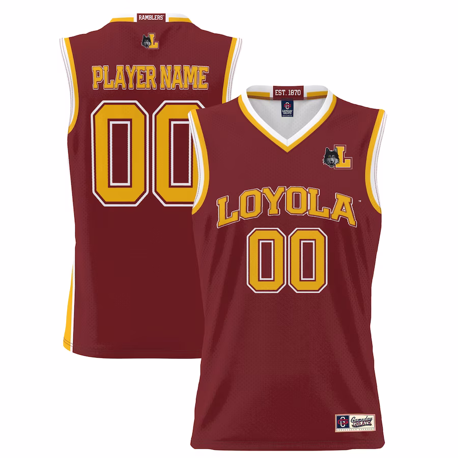 Loyola Chicago Ramblers GameDay Greats Youth NIL Pick-A-Player Lightweight Basketball Jersey - Maroon - Puhuasuan
