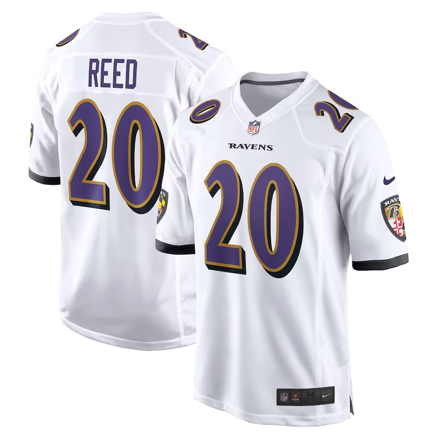 Men's Baltimore Ravens Ed Reed Nike White Retired Player Game Jersey - Puhuasuan