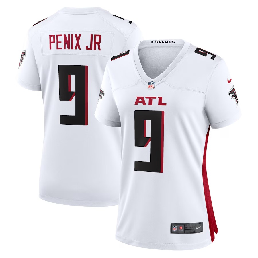 Women's Atlanta Falcons Michael Penix Jr. Nike  White Game Jersey - Puhuasuan