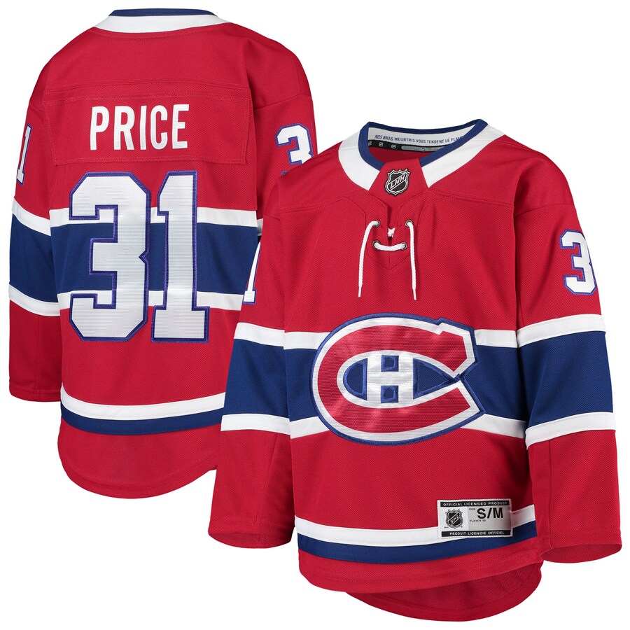 Youth Montreal Canadiens Carey Price Red Premier Player Jersey - Puhuasuan