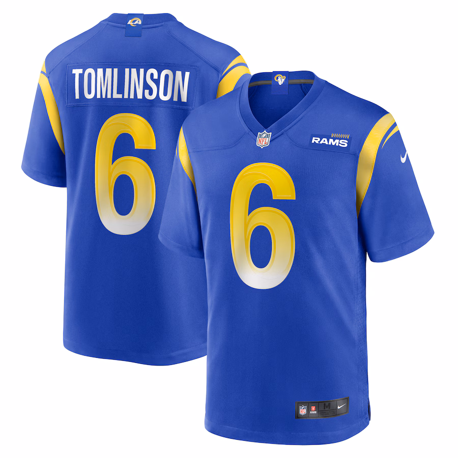 Men's Los Angeles Rams Tre'Vius Hodges-Tomlinson Nike  Royal Team Game Jersey - Puhuasuan