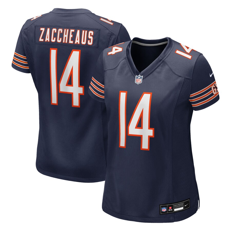 Women's Chicago Bears Olamide Zaccheaus Nike Navy Team Game Jersey - Puhuasuan