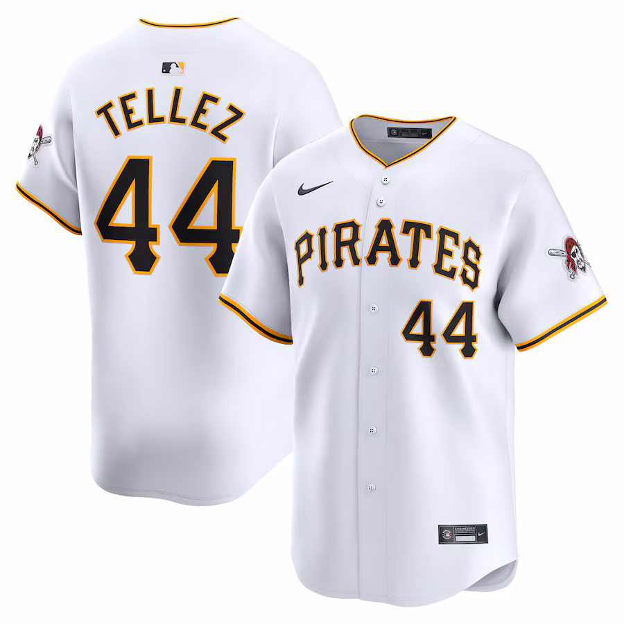 Men's Pittsburgh Pirates Rowdy Tellez Nike White Home Limited Player Jersey - Puhuasuan