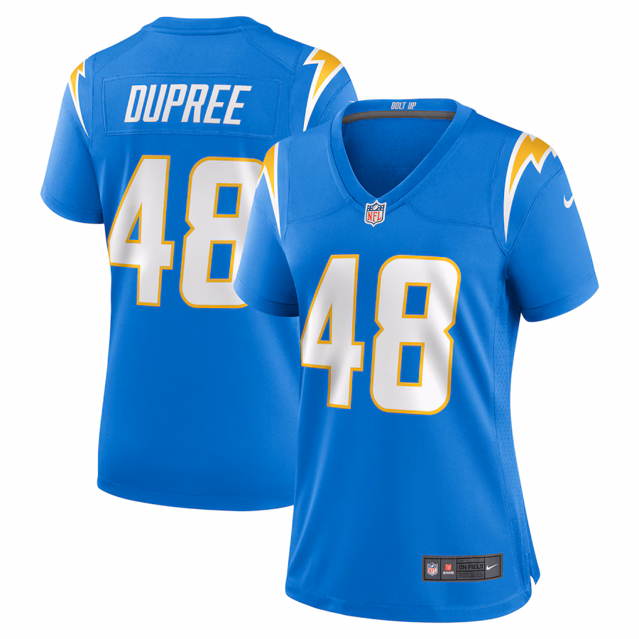 Women's Los Angeles Chargers Bud Dupree Nike  Powder Blue Team Game Jersey - Puhuasuan