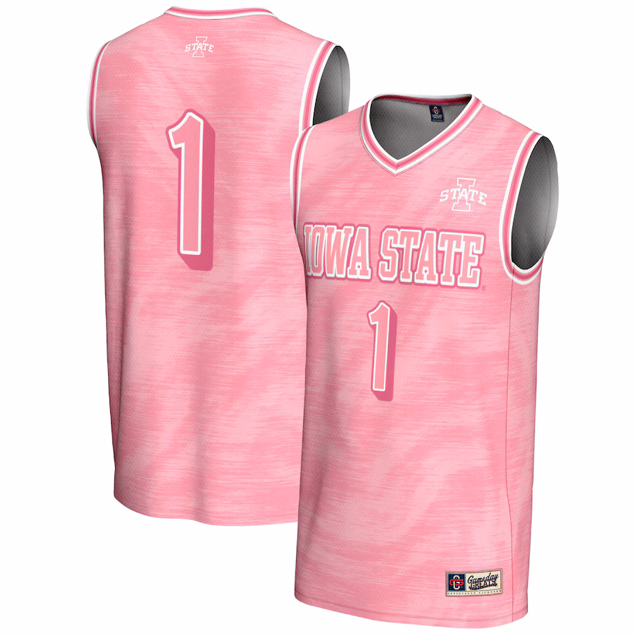 Unisex GameDay Greats #1 Pink Iowa State Cyclones Lightweight Basketball Jersey - Puhuasuan