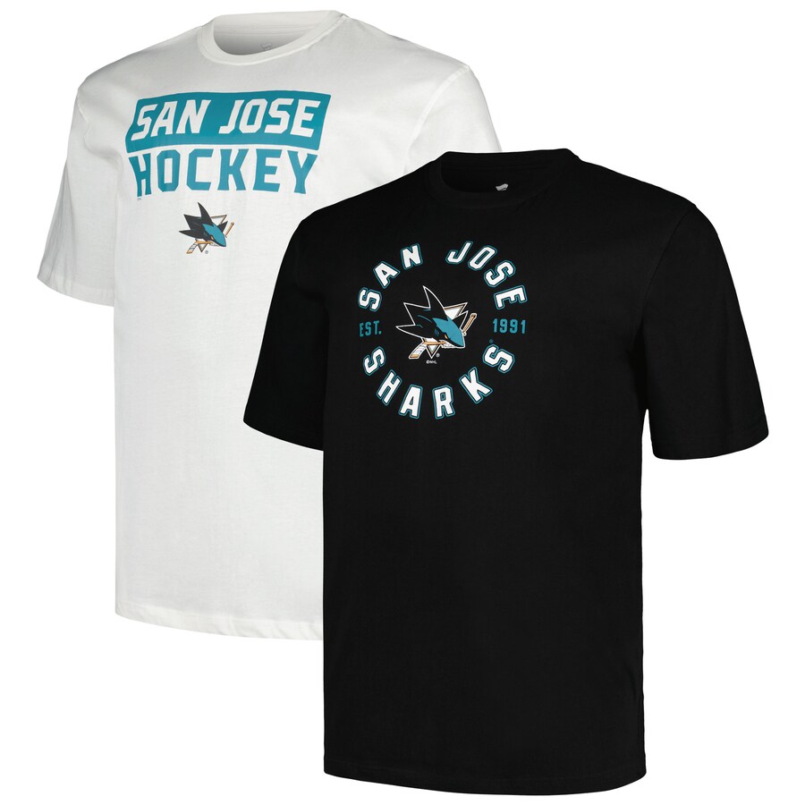 Men's San Jose Sharks Fanatics Big & Tall 2-Pack T-Shirt Set - Puhuasuan