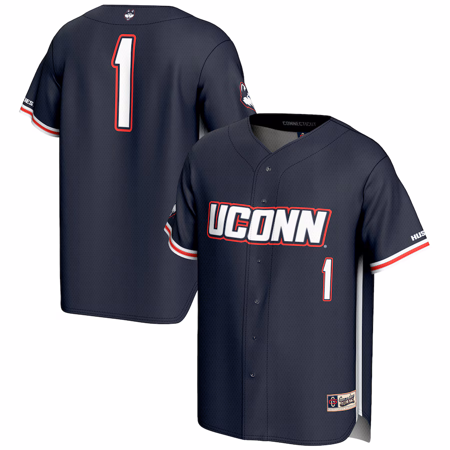 Youth GameDay Greats #1 Navy UConn Huskies Lightweight Baseball Jersey - Puhuasuan