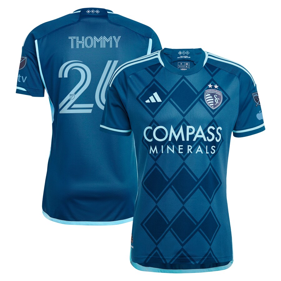 Men's Sporting Kansas City Erik Thommy adidas Navy 2024 Diamonds Our Forever Authentic Player Jersey - Puhuasuan