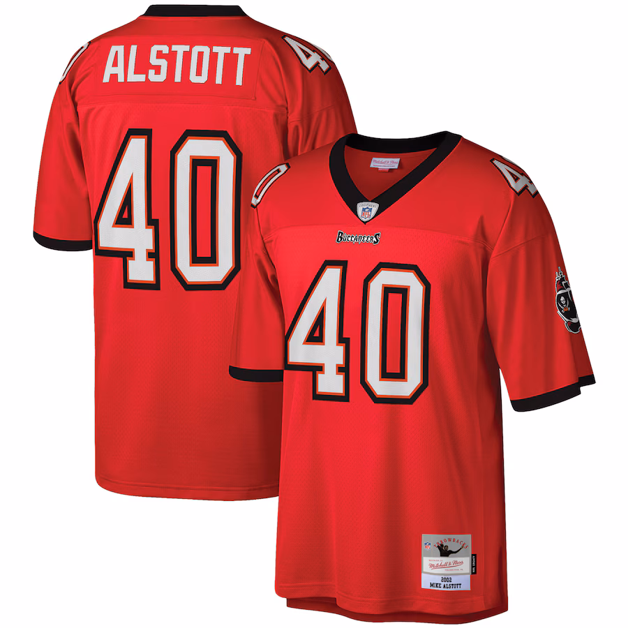 Men's Tampa Bay Buccaneers Mike Alstott Mitchell & Ness Red Legacy Replica Jersey - Puhuasuan