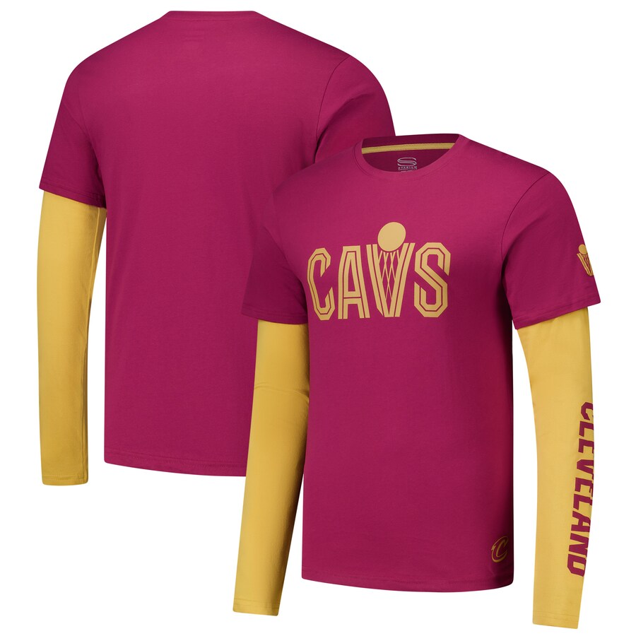 Unisex Cleveland Cavaliers Stadium Essentials Wine Spectator Twofer Long Sleeve  T-Shirt - Puhuasuan