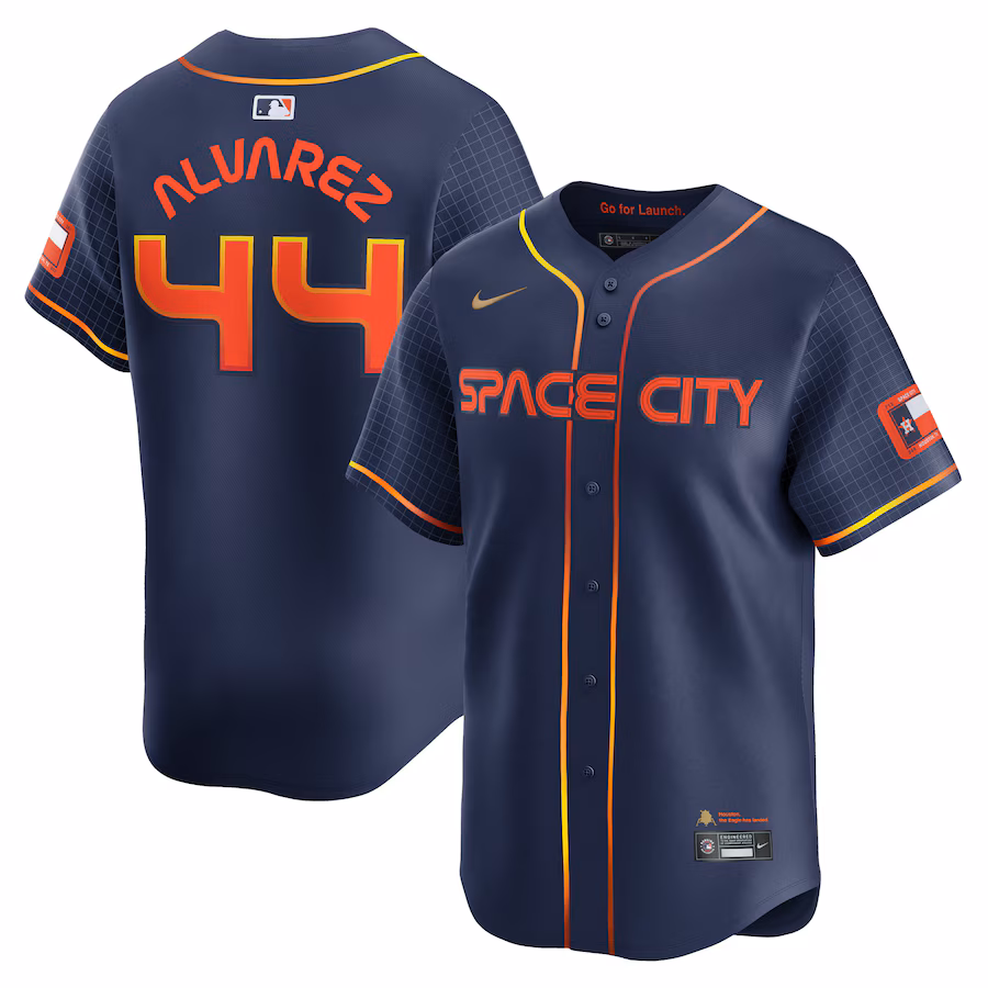 Men's Houston Astros Yordan Alvarez Nike Navy City Connect Limited Player Jersey - Puhuasuan