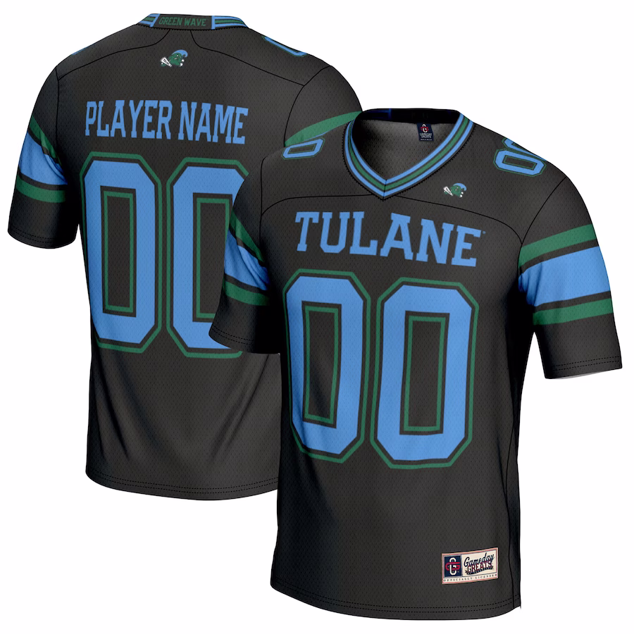Tulane Green Wave GameDay Greats NIL Pick-A-Player Football Jersey - Black - Puhuasuan