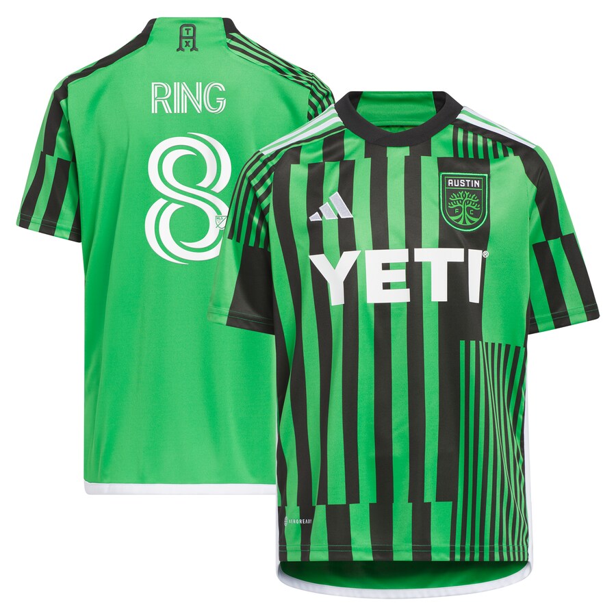 Youth Austin FC Alexander Ring adidas Green 2024 Las Voces Kit Replica Player Jersey - Puhuasuan