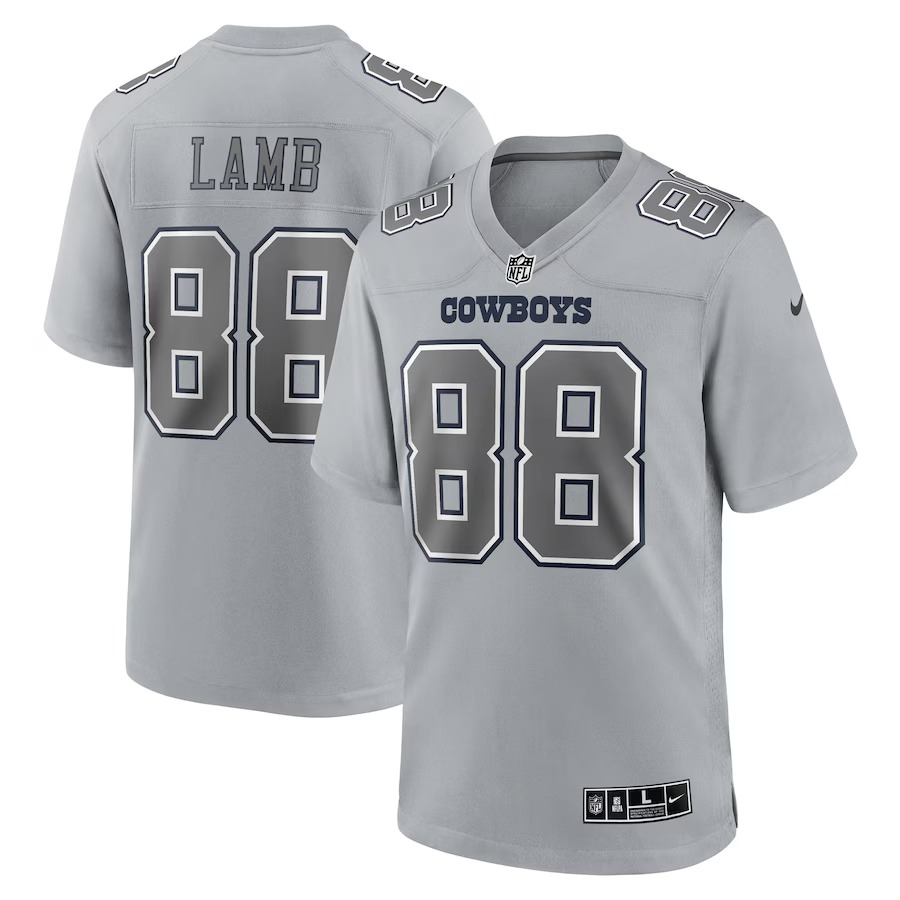 Men's Dallas Cowboys CeeDee Lamb Nike Gray Atmosphere Fashion Game Jersey - Puhuasuan