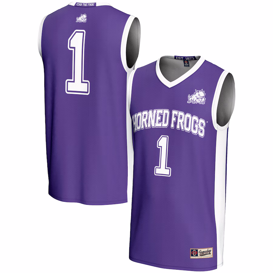 #1 TCU Horned Frogs GameDay Greats Youth Lightweight Basketball Jersey - Purple - Puhuasuan