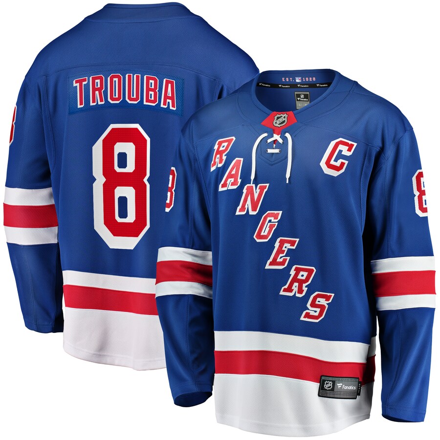 Men's New York Rangers Jacob Trouba Fanatics Branded Blue Home Breakaway Jersey - Puhuasuan