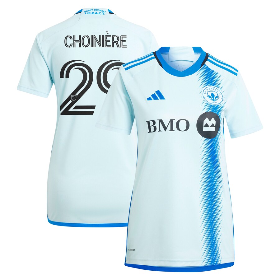 Women's CF Montreal Mathieu Choinière adidas Light Blue 2024 La Main Replica Player Jersey - Puhuasuan
