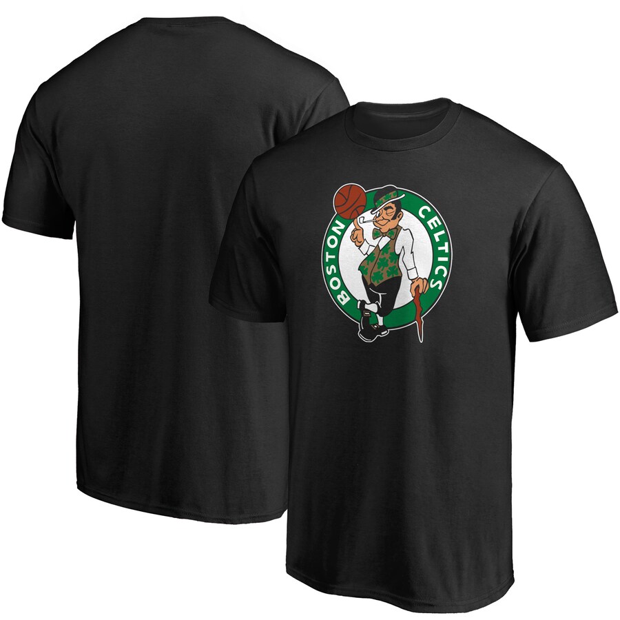 Men's Boston Celtics Fanatics Black Primary Team Logo T-Shirt - Puhuasuan