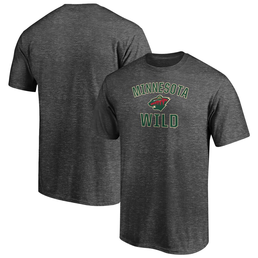Men's Minnesota Wild Charcoal Victory Arch T-Shirt - Puhuasuan