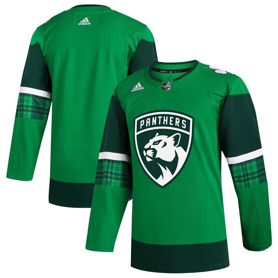 Men's Florida Panthers  adidas Kelly Green 2023 St. Patrick's Day Primegreen Authentic Jersey - Puhuasuan