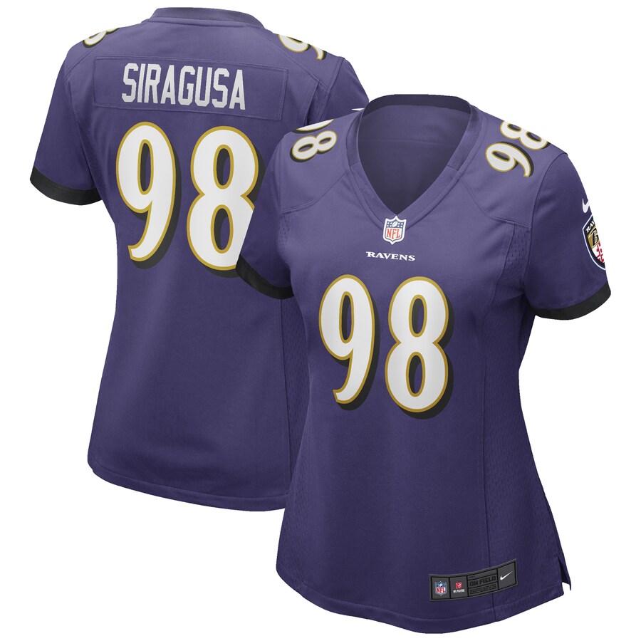Women's Baltimore Ravens Tony Siragusa Nike Purple Game Retired Player Jersey - Puhuasuan