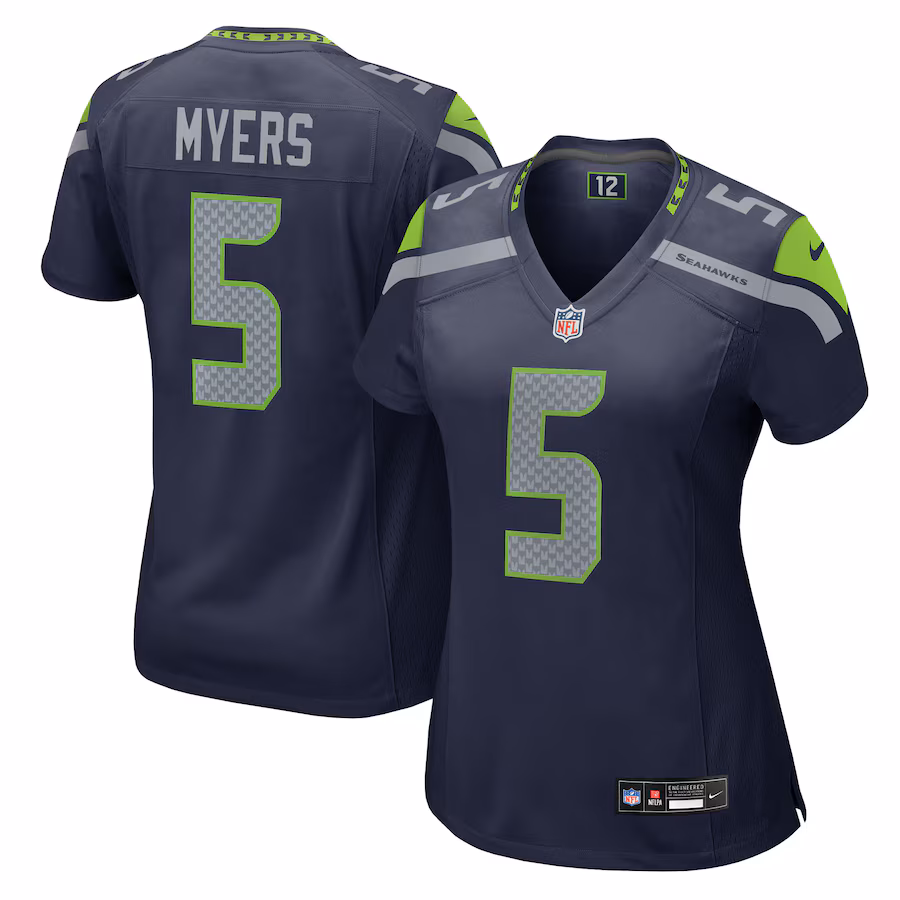 Women's Seattle Seahawks Jason Myers Nike College Navy Team Game Jersey - Puhuasuan