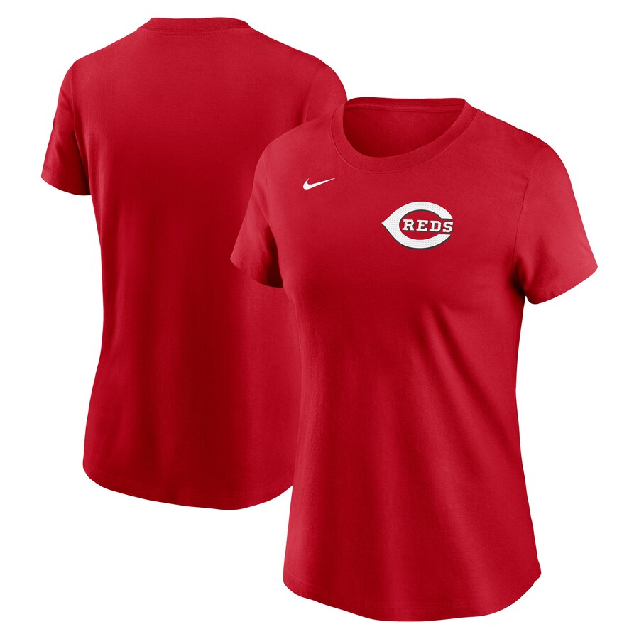 Women's Cincinnati Reds Nike Red Fuse Wordmark T-Shirt - Puhuasuan