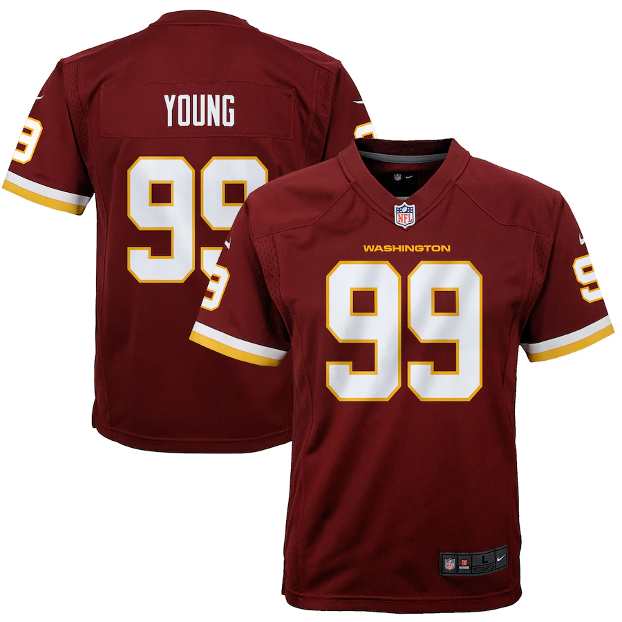 Youth Washington Football Team Chase Young Nike Burgundy Game Jersey - Puhuasuan
